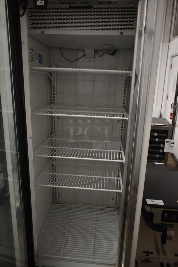 Hussmann HGL-1-BS Stainless Steel Commercial Single Door Reach In Freezer Merchandiser w/ Poly Coated Racks. 115 Volts, 1 Phase. Cannot Test - Unit Trips Breaker - Image 4 of 5