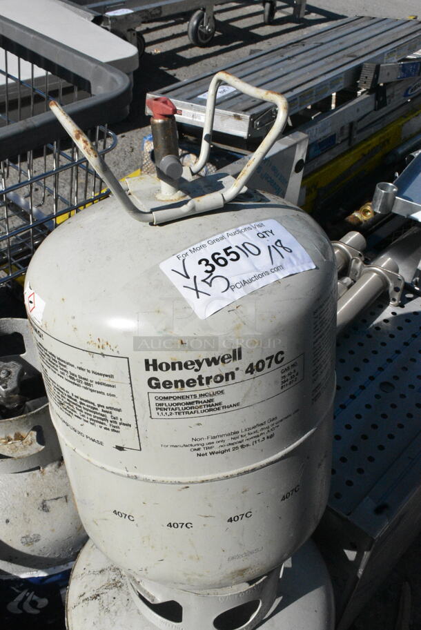 5 Items Including Honeywell Genetron 407C Tank and 4 Propane Tanks. Includes 12x12x20. 5 Times Your Bid!  - Image 2 of 4