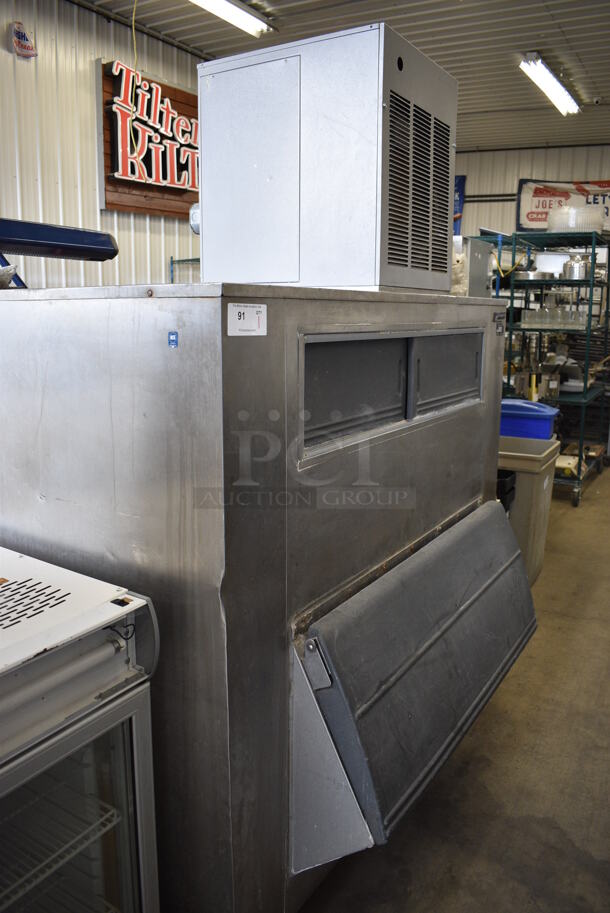 Scotsman Model FME1200AE-3A Stainless Steel Commercial Ice Machine Head on Follett Stainless Steel Commercial Ice Bin. 208/230 Volts, 3 Phase. 60x40x87 - Image 2 of 8