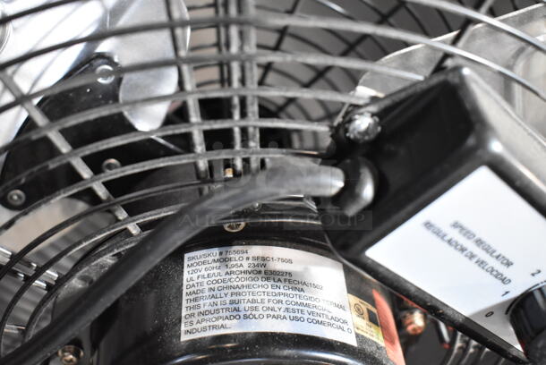 SFSC1-750S Black Metal Floor Fan. 120 Volts, 1 Phase. Tested and Working! - Image 5 of 5