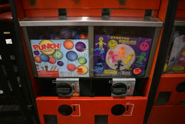 Red Floor Style 5 Compartment Toy Vending Machine. 22x23x27 - Image 5 of 5