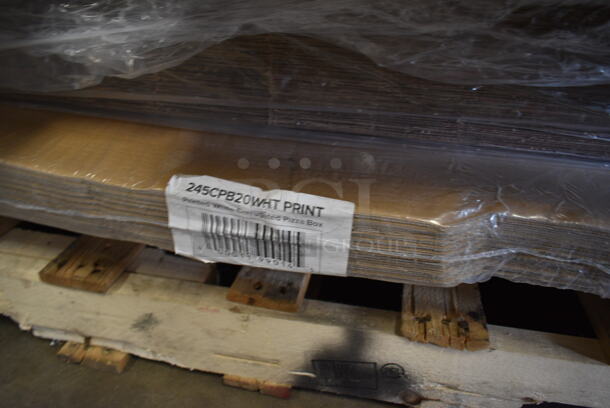 PALLET LOT of 20 BRAND NEW Boxes Including 164CUSHVYCN1 Lancaster Table & Seating Vineyard Series 1" Canvas Chair and Bar Stool Cushion with Ties, Dart 85HT3R 8" x 8" x 3" White Foam Three-Compartment Square Take Out Container with Perforated Hinged Lid - 200/Case, RNP32-162388 Pelicans Snoball Cups, 485WJ7RWH Choice 7 3/4" Jumbo White and Red Wrapped Straw - 12000/Case, Dart 12B32 12 oz. Insulated White Customizable Foam Container - 1000/Case, 245CPB20WHT White Corrugated Pizza Box. 20 Times Your Bid! - Image 10 of 12