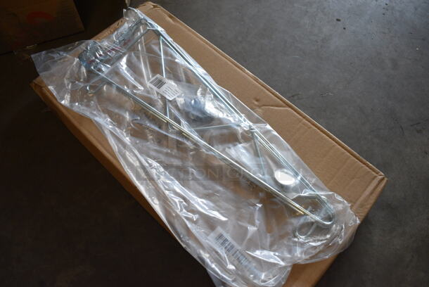 ALL ONE MONEY! Lot of 6 BRAND NEW IN BOX! Focus Chrome Single Post Mount Bracket. 20.5x2x7.5 - Image 2 of 3