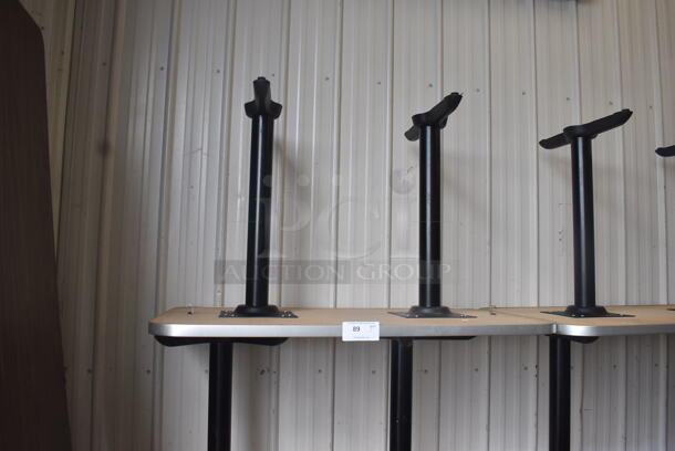 1 Dining Height Tables with 2 Straight Bases.  - Image 4 of 4