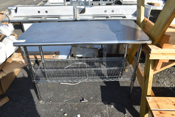 Stainless Steel Table w/ Wire Under Shelf. - Image 1 of 4