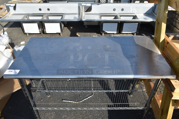 Stainless Steel Table w/ Wire Under Shelf. - Image 2 of 4