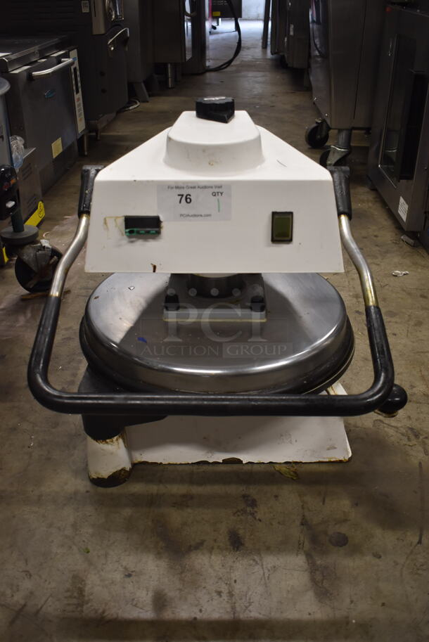 Doughpro DP1100 White Countertop Manual Pizza Dough Press. 120V. Tested and Powers On But Does Not Get Warm - Image 1 of 5