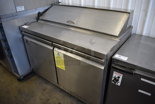 Ascend JSP-4812 Stainless Steel Commercial Sandwich Salad Prep Table Bain Marie on Commercial Casters. 115 Volts, 1 Phase. 48x30x44. Tested and Working! - Image 2 of 7