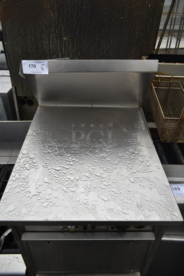 Stainless Steel Commercial Counter w/ 2 Oven Doors and Back Splash. - Image 2 of 6