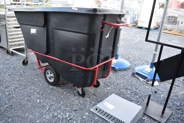 BRAND NEW! Rubbermaid Black Poly Portable Bin on Casters. 72x31x44 - Image 4 of 7