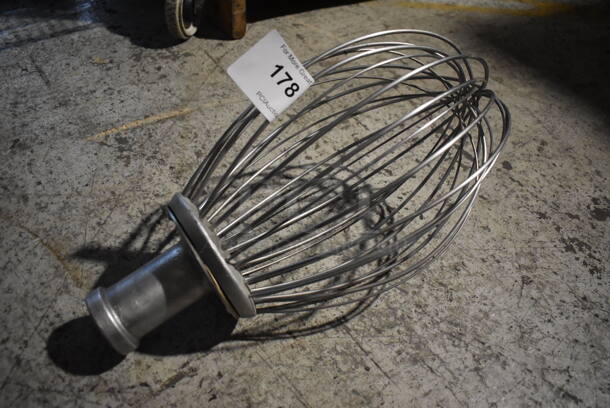 Hobart VMLH40D Metal Commercial 40 Quart Whisk Attachment for Mixer. 8.5x8.5x18