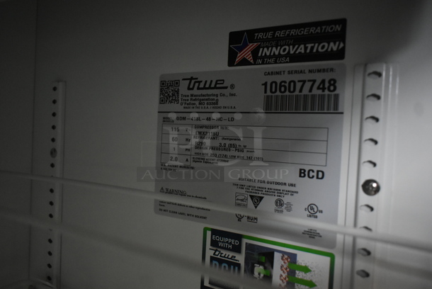 2024 True GDM-41SL-48-HC-LD Metal Commercial 2 Door Reach In Cooler Merchandiser w/ Poly Coated Racks. 115 Volts, 1 Phase. Tested and Working! - Image 6 of 6