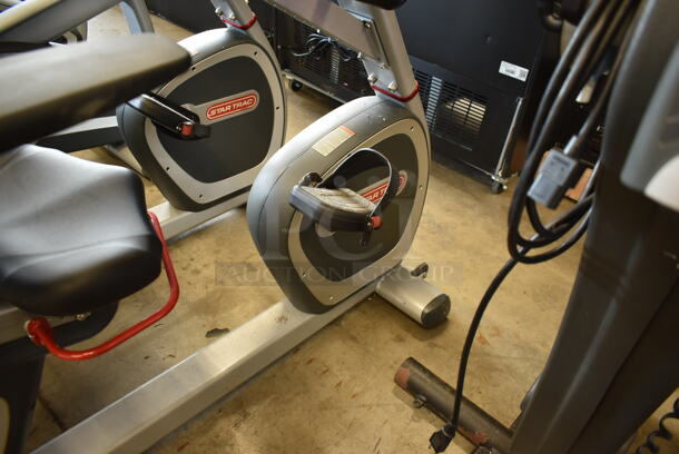 Star Trac Metal Commercial Floor Style Stationary Exercise Bicycle w/ Monitor and Heart Rate Handle Grip Monitors. Tested and Working! - Image 3 of 4