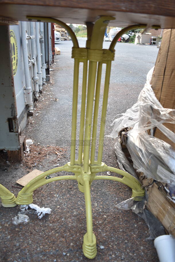 17 Wooden Dining Height Tables on Metal Table Base. 17 Times Your Bid! - Image 4 of 4