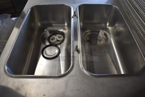 2012 Taylor Model C713-33 Stainless Steel Commercial Floor Style Water Cooled 2 Flavor w/ Twist Soft Serve Ice Cream Machine on Commercial Casters. 208-230 Volts, 3 Phase. 25.5x36x59 - Image 4 of 6