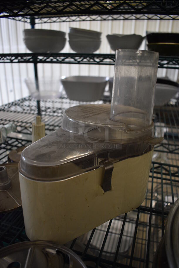 ALL ONE MONEY! Lot of 5 Various Metal Food Processor Blades w/ Bowl and Lid. Includes 6x6x2 - Image 2 of 7