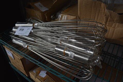 10 BRAND NEW! Update Stainless Steel Whisks. 18". 10 Times Your Bid!