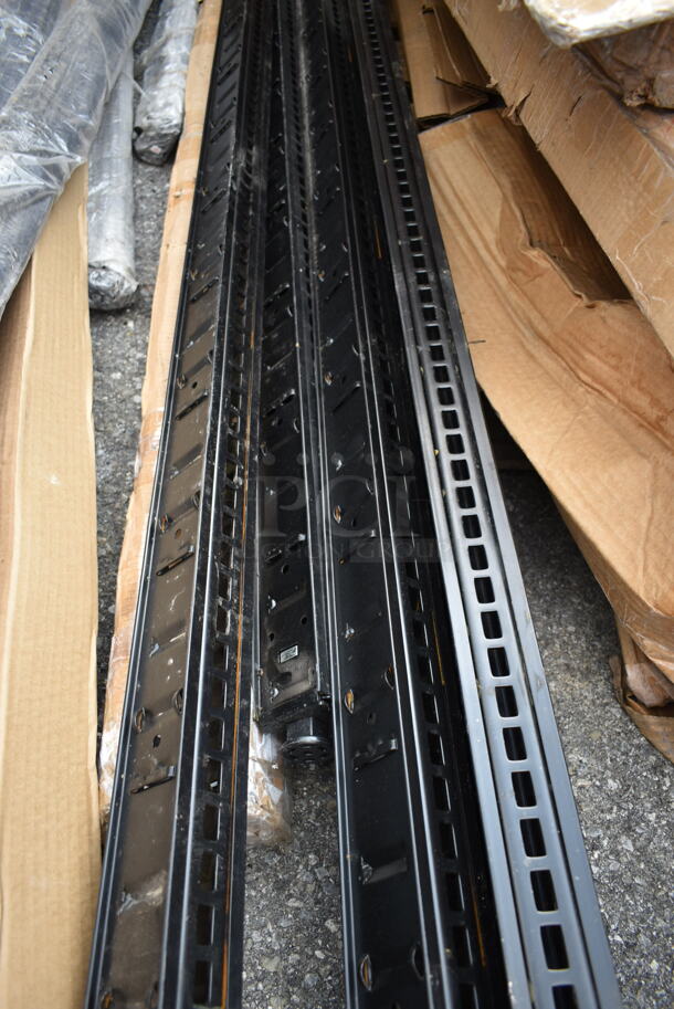 ALL ONE MONEY! Lot of 5 Black Metal Shelving Pieces - Image 4 of 4