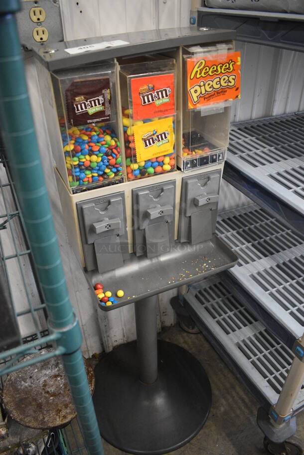 Metal Floor 3 Floor Candy Dispenser. 18x18x48 - Image 2 of 3