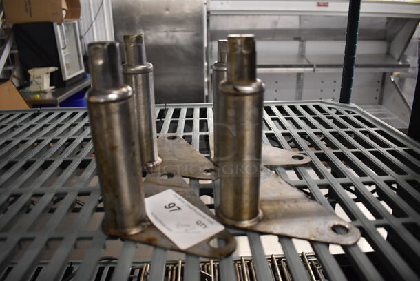ALL ONE MONEY! Lot of 4 Metal Legs for Convection Oven. 8x4x7