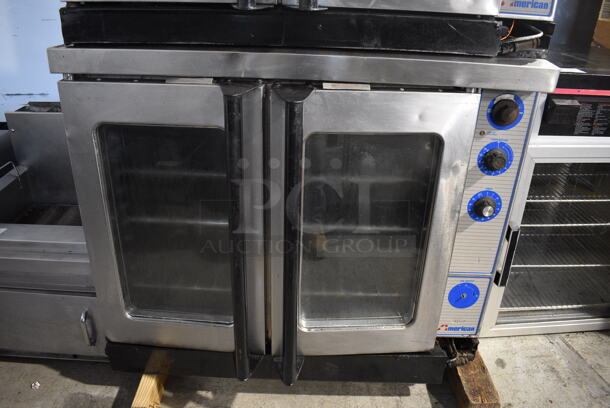 2 American Stainless Steel Commercial Propane Gas Powered Full Size Convection Oven w/ View Through Doors, Metal Oven Racks and Thermostatic Controls. 38x38x63. 2 Times Your Bid! - Image 9 of 9