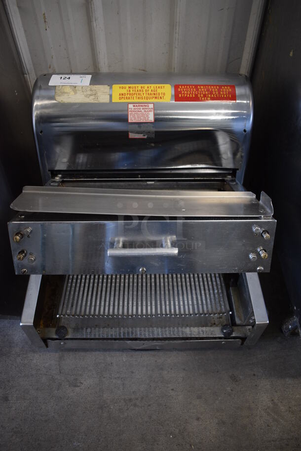 Berkel Stainless Steel Commercial Countertop Bread Loaf Slicer. 115 Volts, 1 Phase. 24x25x18. Tested and Working!