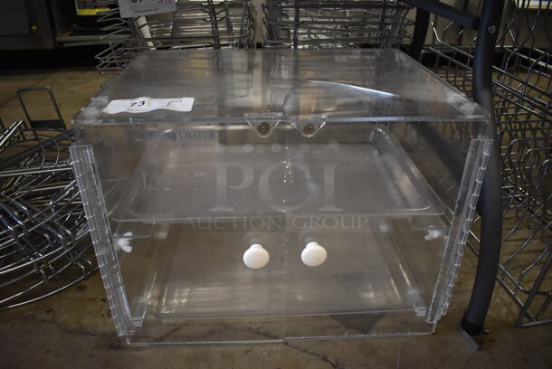 Clear Poly Countertop Dry Display Case Merchandiser. 19x16x14.5