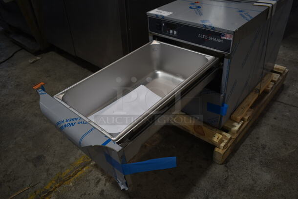 BRAND NEW SCRATCH AND DENT! 2023 Alto Shaam 500-2DN Stainless Steel Commercial Countertop 2 Drawer Warming Drawer. 120 Volts, 1 Phase. Tested and Working! - Image 6 of 7