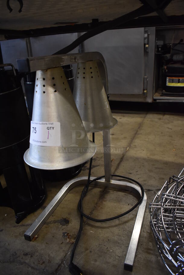 Carlisle NHL7237 Metal Commercial Countertop 2 Head Warming Lamp. 15x19x23. Tested and Working! - Image 3 of 4