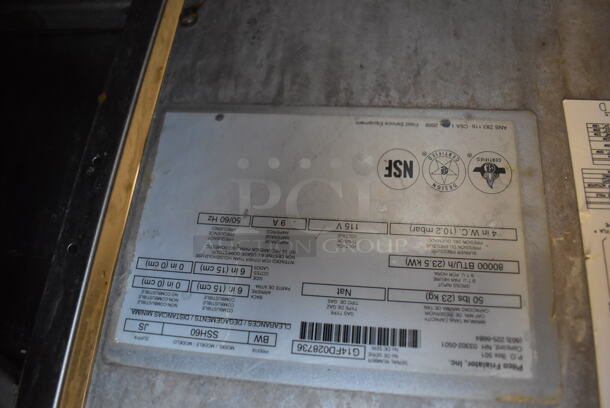 2014 Pitco Frialator Model SSH60 ENERGY STAR Stainless Steel Commercial 4 Bay Natural Gas Powered Deep Fat Fryer w/ 6 Metal Fry Baskets and Filtration System on Commercial Casters. 80,000 BTU. 62.5x35x49 - Image 8 of 12