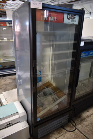 BRAND NEW! 2022 True GDM-12-HC Metal Commercial Single Door Reach In Cooler Merchandiser w/ Poly Coated Racks. 115 Volts, 1 Phase. Tested and Working!