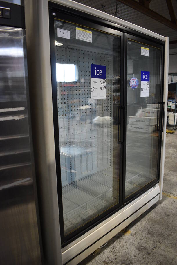 Zero Zone Model RHVZC30IM Metal Commercial 2 Door Reach In Cooler Merchandiser w/ Racks. 115/208-230 Volts, 1 Phase. 66x38x80 - Image 2 of 5