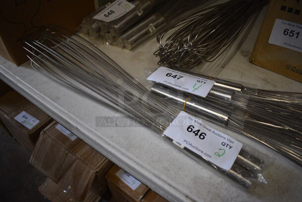 2 BRAND NEW! Stainless Steel Whisks. 19.5". 2 Times Your Bid! - Image 1 of 2