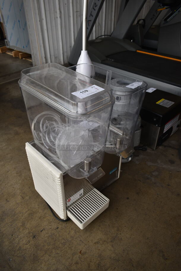 Crathco D25-4 Stainless Steel Commercial Refrigerated Beverage Machine w/ 2 Hopper and 1 Drip Tray. Missing Lid. 115 Volts, 1 Phase. Tested and Working! - Image 2 of 7