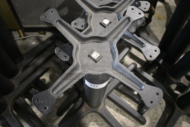 4 Black Metal Table Bases. 33x33x28. 4 Times Your Bid! - Image 4 of 4