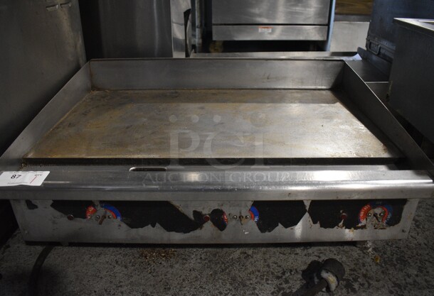 Star Stainless Steel Commercial Countertop Electric Powered Flat Top Griddle. 208-240 Volts, 1 Phase. 36x26x15
