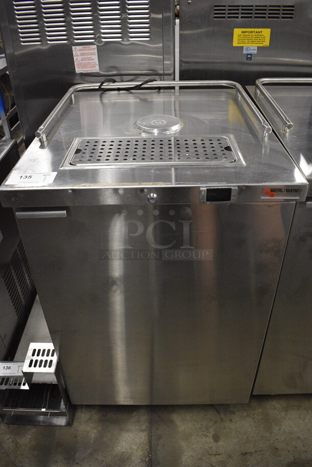 Micro Matic Model MDD-23SD E Stainless Steel Commercial Kegerator Cooler on Commercial Casters. 115 Volts, 1 Phase. 25x30x39.5. Tested and Working! - Image 1 of 5