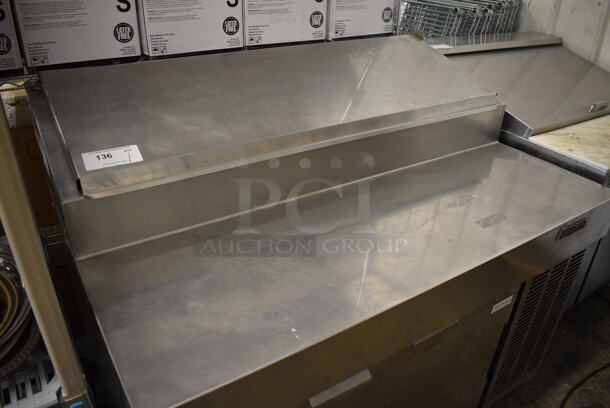 Traulsen Model VPS48S Stainless Steel Commercial Pizza Prep Table on Commercial Casters. 115 Volts, 1 Phase. 48x33x46. Tested and Working! - Image 2 of 7