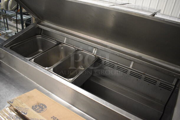 Traulsen Model VPS48S Stainless Steel Commercial Pizza Prep Table on Commercial Casters. 115 Volts, 1 Phase. 48x33x46. Tested and Working! - Image 3 of 7
