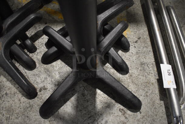 3 Black Metal Table Bases. 21x21x28. 3 Times Your Bid! - Image 3 of 4