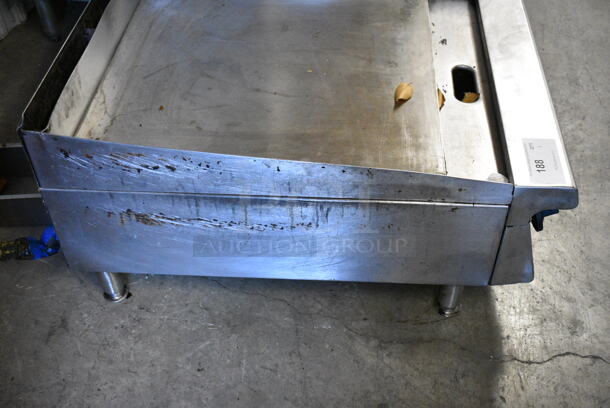 Garland Stainless Steel Commercial Natural Gas Powered Flat Top Griddle.  - Image 5 of 7