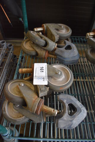 ALL ONE MONEY! Lot of 8 Commercial Casters! 6x3x8