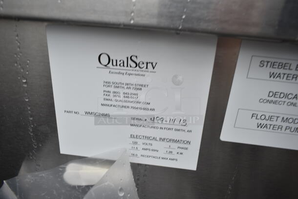 QualServ WMSC24MS Stainless Steel Commercial Single Bay Portable Sink w/ Faucet and Handles on Commercial Casters. 120 Volts, 1 Phase. - Image 9 of 10