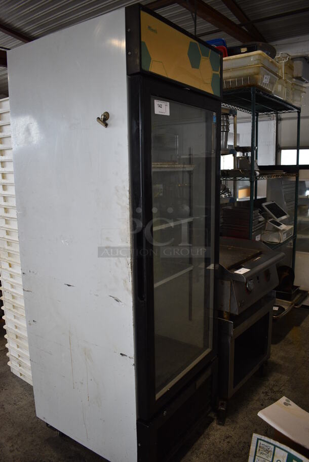 Migali Model C-23RM-HC Metal Commercial Single Door Reach In Cooler Merchandiser w/ Poly Coated Racks on Commercial Casters. 115 Volts, 1 Phase. 26x31x81. Tested and Working! - Image 2 of 5