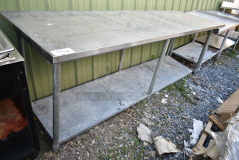 Stainless Steel Table w/ Metal Under Shelf. 