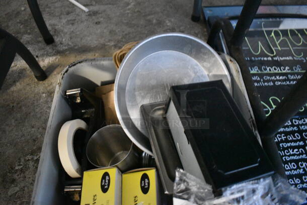 ALL ONE MONEY! Lot of Various Items Including Gloves, Tape Dispensers in Gray Poly Bus Bin! - Image 3 of 4