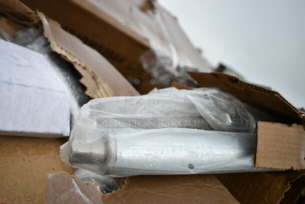 6 BRAND NEW SCRATCH AND DENT! Items Including Flat FX23 Table Base Part, Metal Pieces. 6 Times Your Bid! May Be Missing Pieces.  - Image 7 of 9