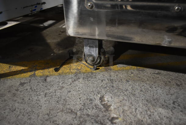 Anko Model SD-97B Stainless Steel Commercial Floor Style Automatic Encrusting and Forming Machine on Commercial Casters. 220 Volts, 1 Phase.  - Image 10 of 10