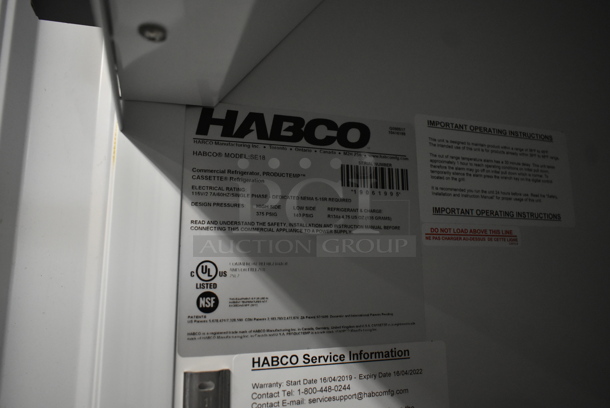 2019 Habco SE18 Metal Commercial Single Door Reach In Cooler Merchandiser w/ Poly Coated Racks. 115 Volts, 1 Phase. Tested and Working! - Image 4 of 4
