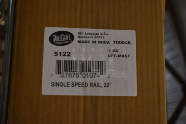 4 BRAND NEW! TableCraft 5122 Stainless Steel 22" Single Stainless Speed Rail. 4 Times Your Bid! - Image 6 of 6